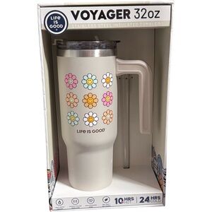 Life Is Good Floral Stainless Steel Tumbler - 32oz